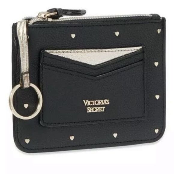 Victoria’s Secret Black & Gold Small Keychain Card Wallet - Picture 5 of 6
